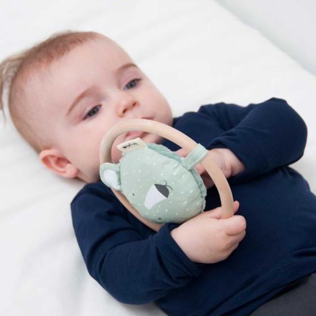 Trixie Rammelaar Mr. Polar Bear 13 Cm Katoen/corduroy - Groen