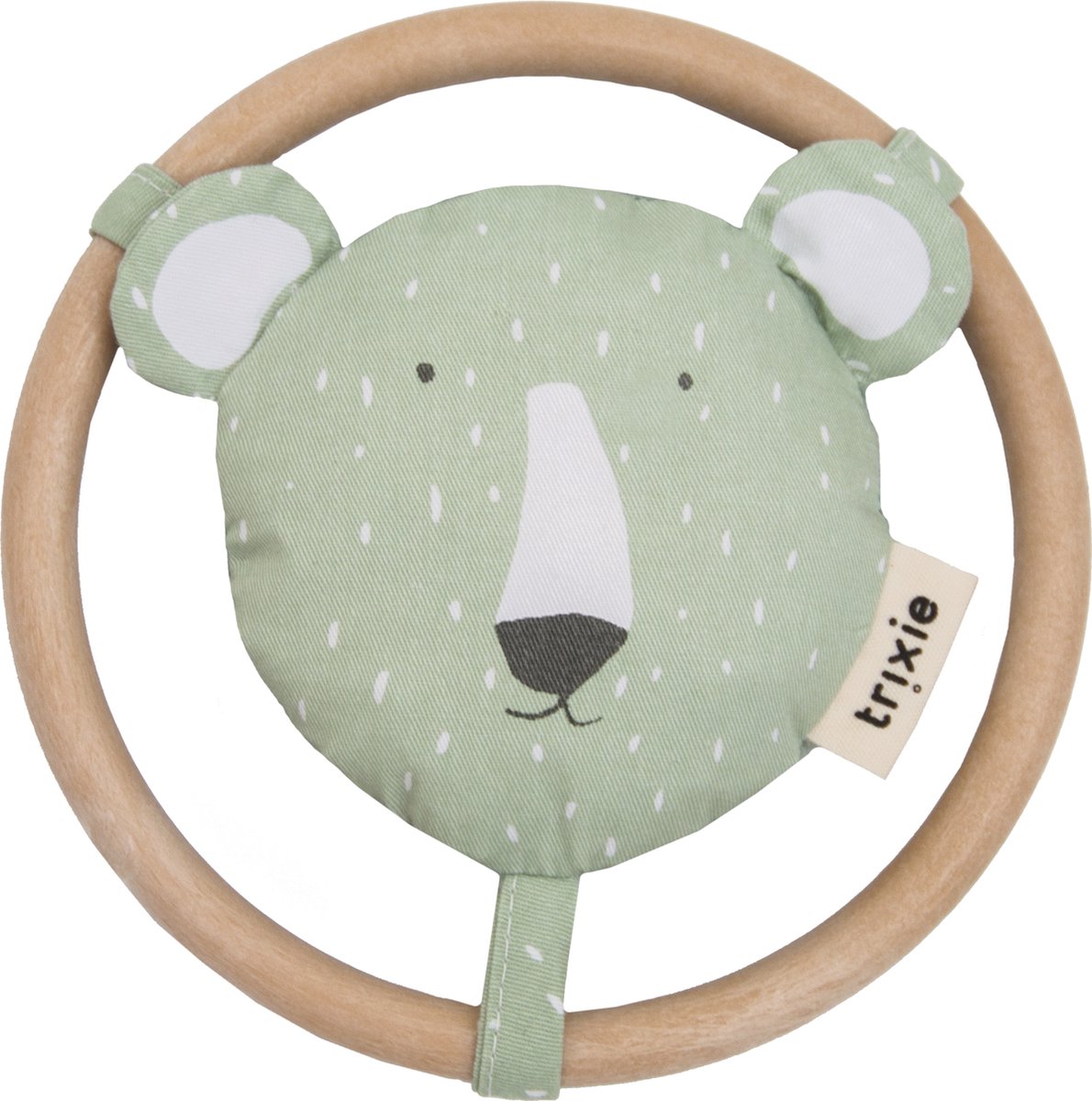 Trixie Rammelaar Mr. Polar Bear 13 Cm Katoen/corduroy - Groen