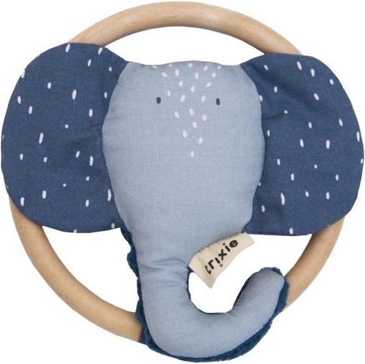 Trixie Rammelaar Mrs. Elephant 13 Cm Katoen/corduroy - Blauw