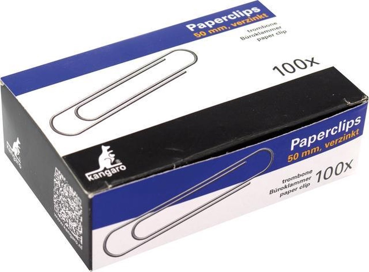 Paperclips Kangaro 50mm Rond 100 Stuks In Doos