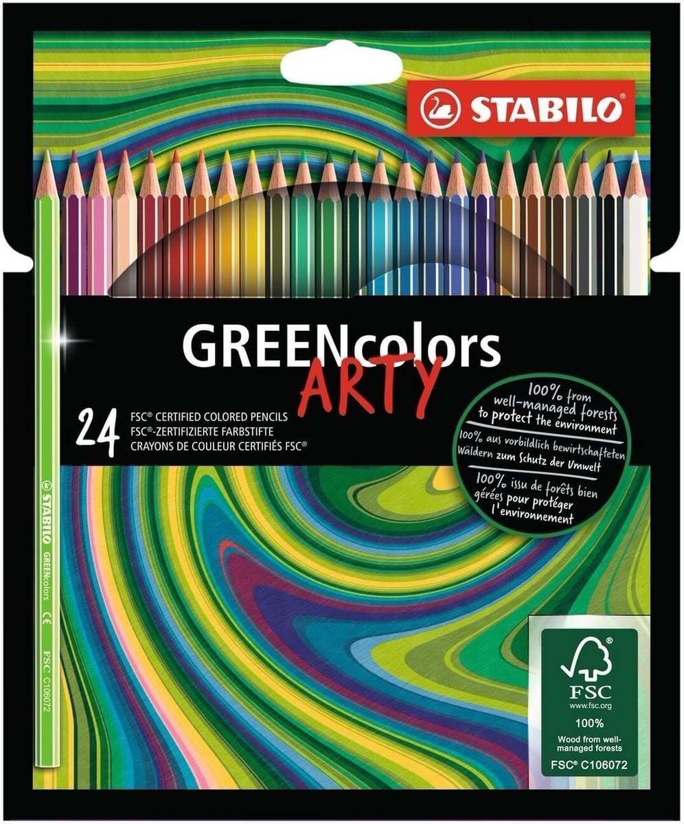 Stabilo Greencolors Kleurpotloden Arty Etui 24 Stuks