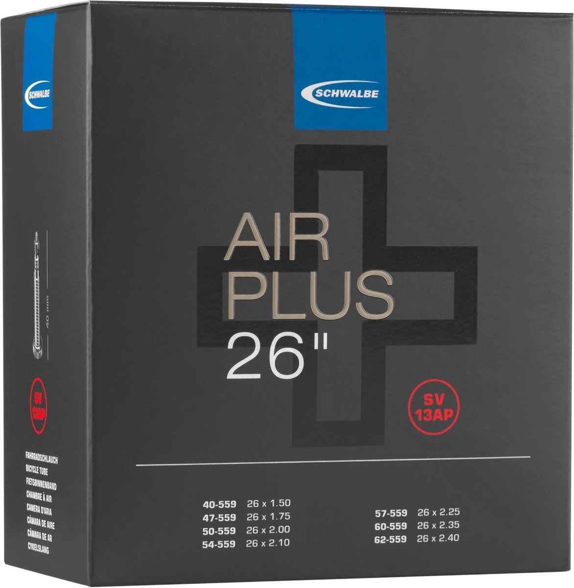 Schwalbe Binnenband 13ap 26 X 1.50/2.40 (40/62-559) Fv 40 Mm - Zwart