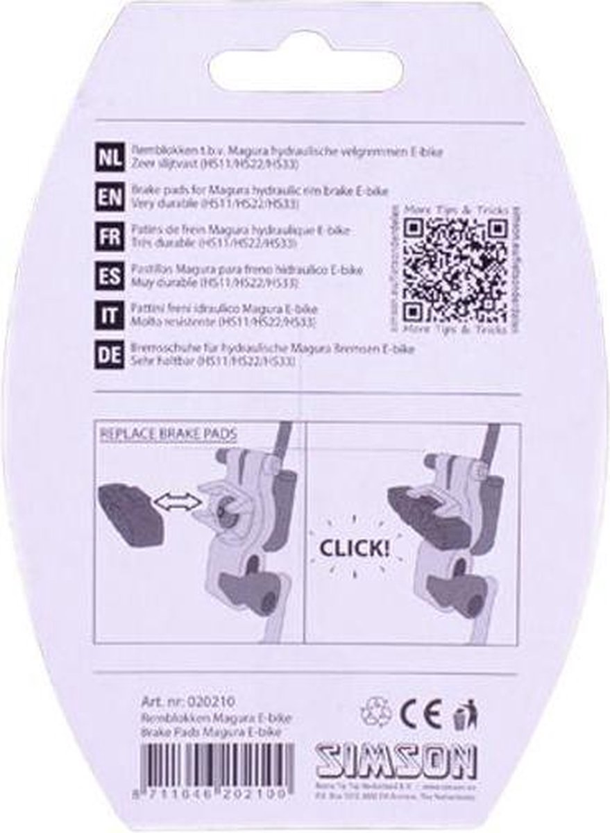 Simson Remschoenen Magura HS33/HS11 - Grijs