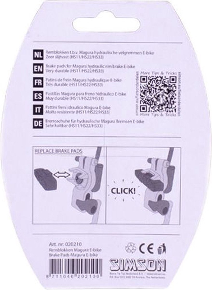 Simson Remschoenen Magura HS33/HS11 - Grijs
