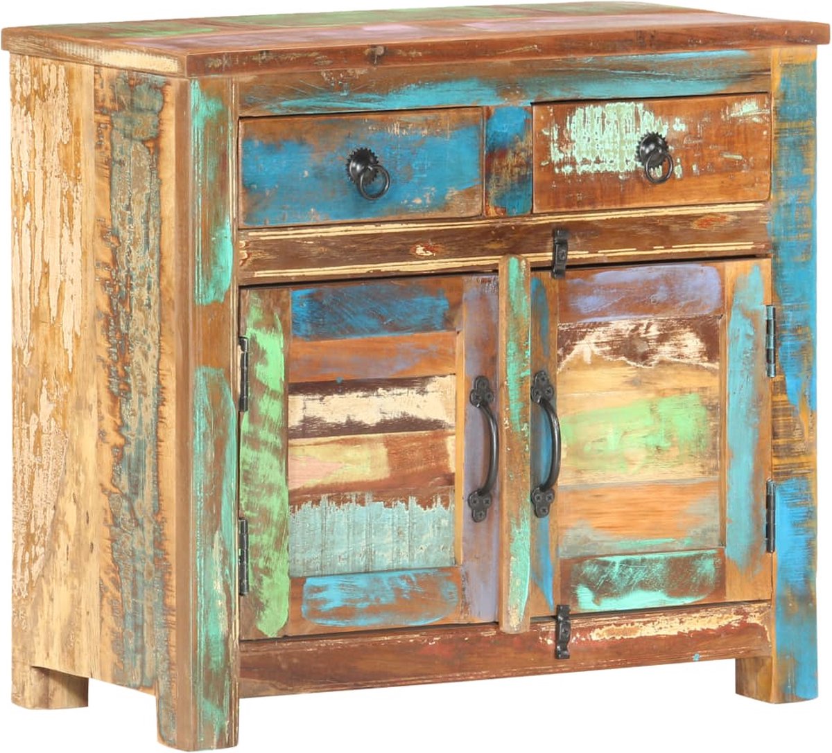 Vidaxl Dressoir 70x35x65 Cm Massief Gerecycled Hout