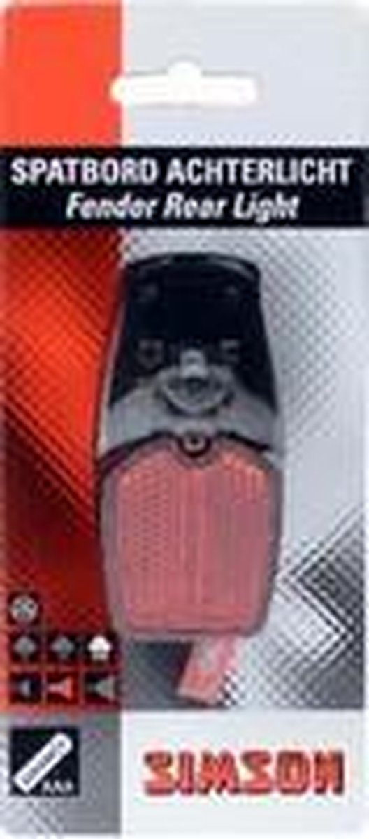 Simson Batterij Spatbord achterlicht LED - Rood