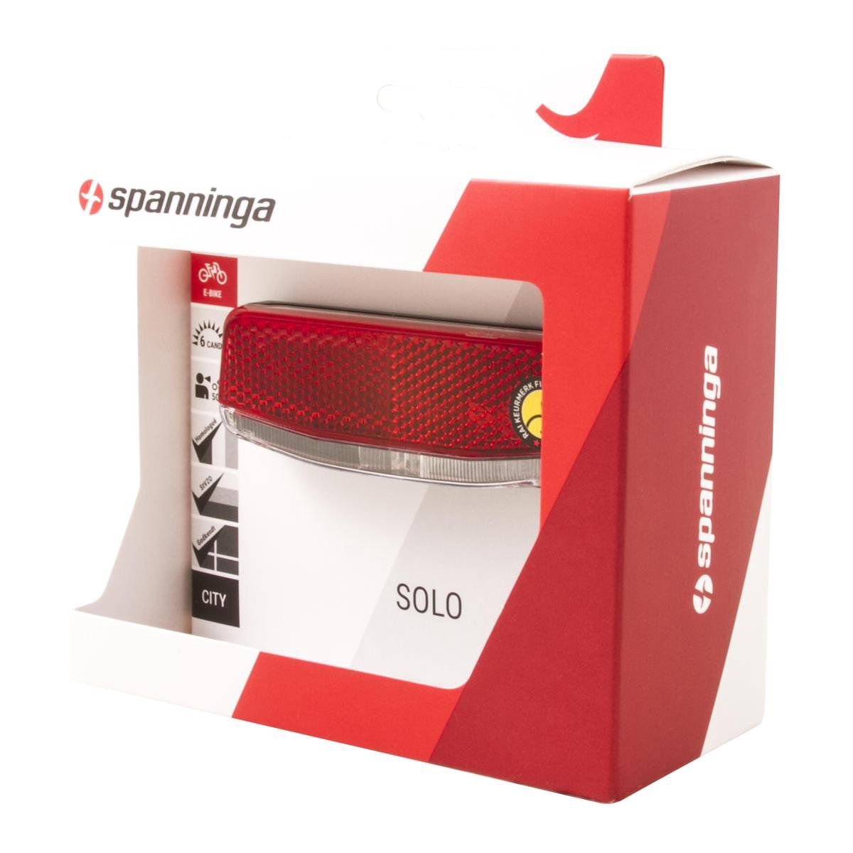 Spanninga SoloXE E-bike achterlicht - Rood