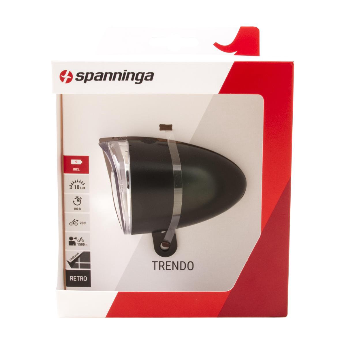 Spanninga Koplamp Trendo XB - Zwart