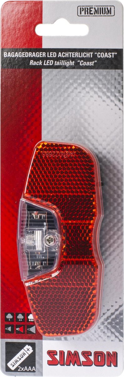 Simson Achterlicht Led Coast - Rood