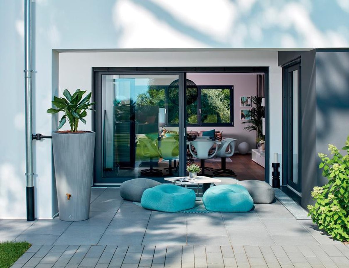 Meuwissen Agro 2in1 ton VASO DECOR 220 liter - Grijs