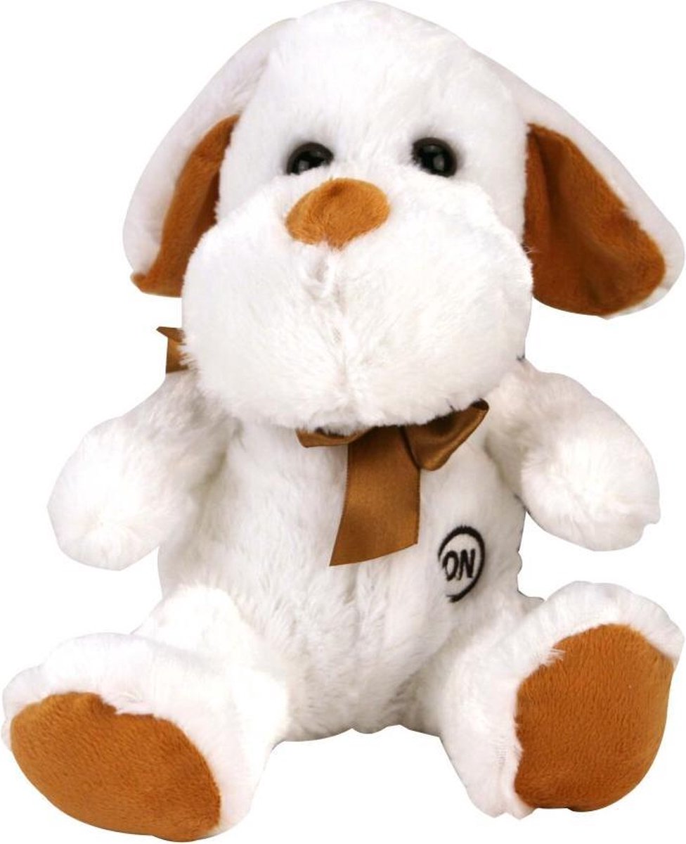 Top1Toys Sunkid Knuffel Hond Met Ledlampjes Hond 30cm - Bruin