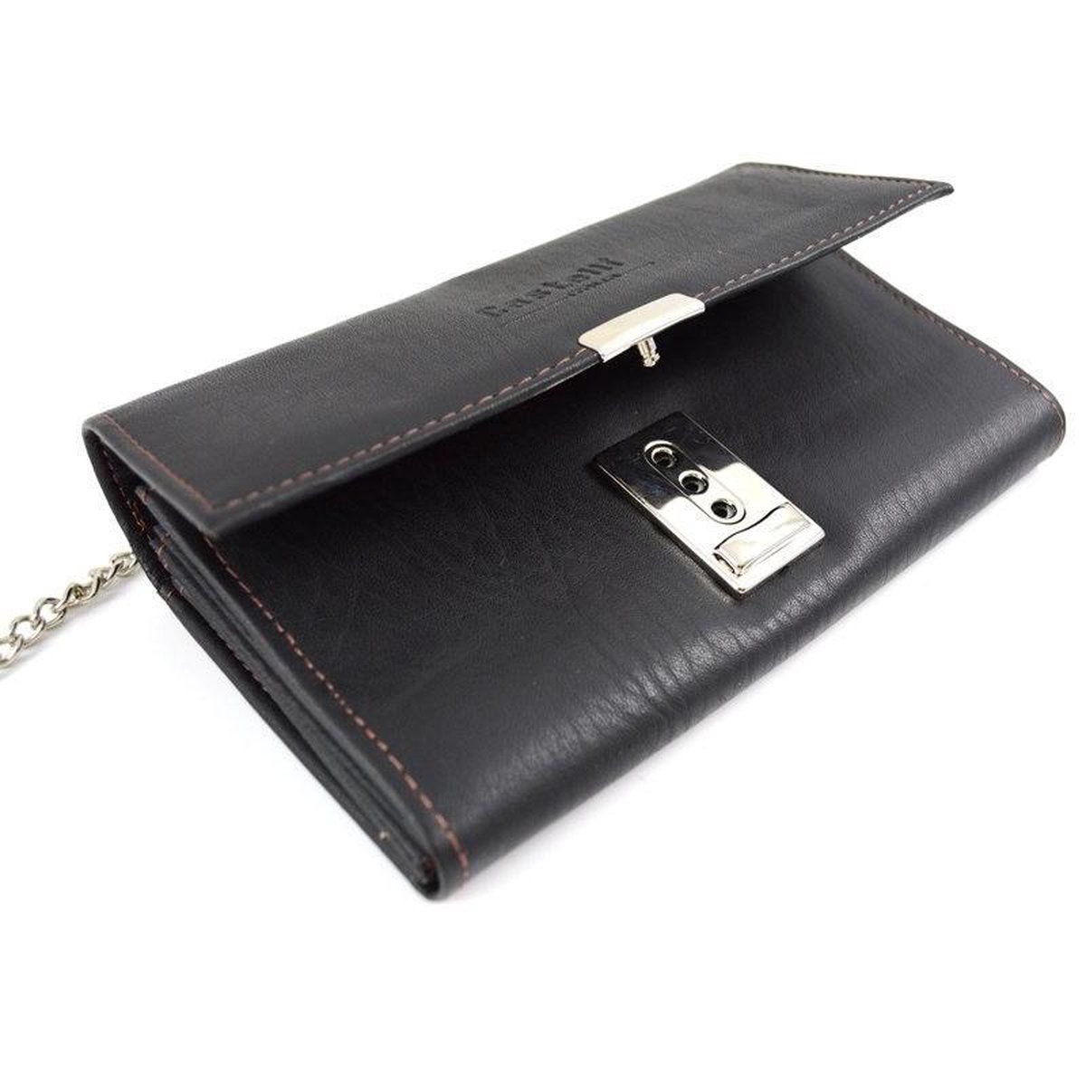 Kelner Portemonnee Met Holster 18 X 10 Cm - Pu Leer - Horeca Benodigdheden - Horeca Portefeuille/beurs - Zwart