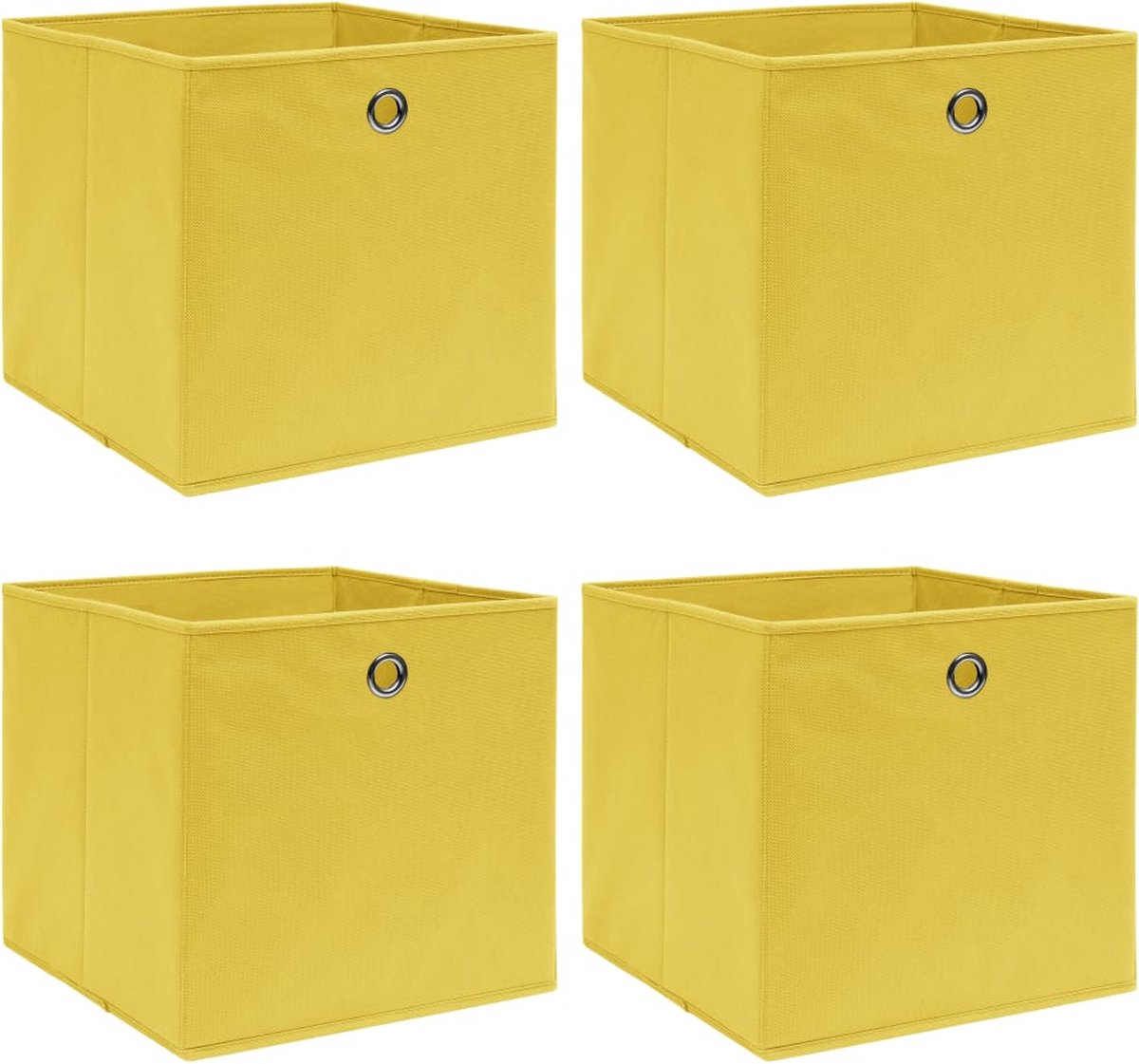 Vidaxl Opbergboxen 4 St 32x32x32 Cm Stof - Amarillo