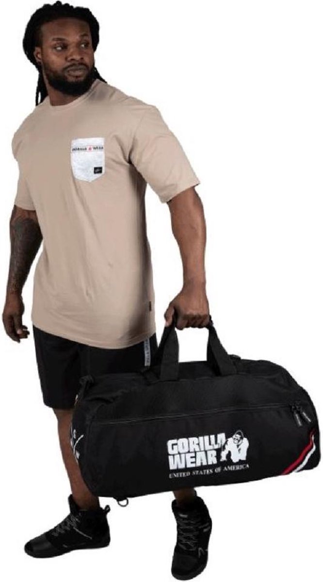 Gorilla Wear Norris Hybride Sporttas/Rugtas - - Zwart