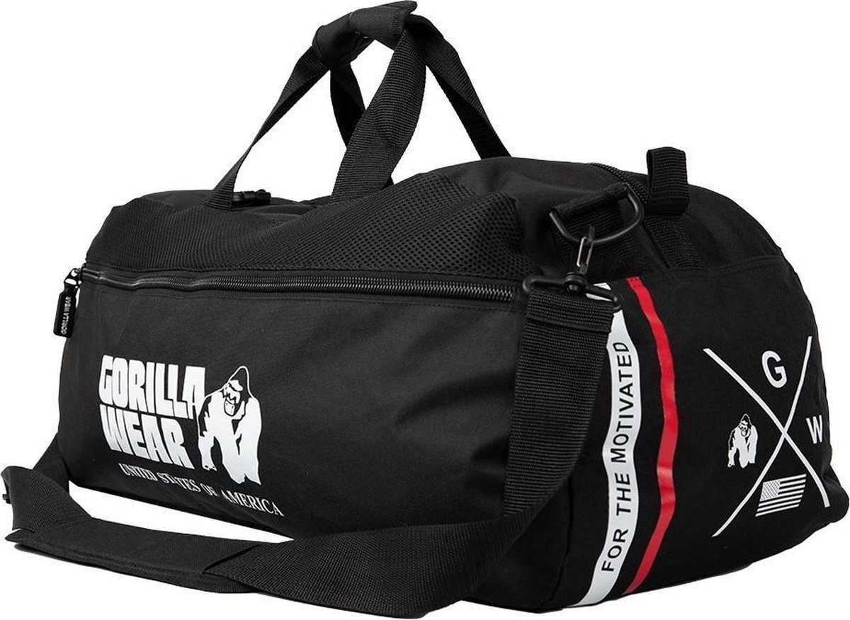 Gorilla Wear Norris Hybride Sporttas/Rugtas - - Zwart