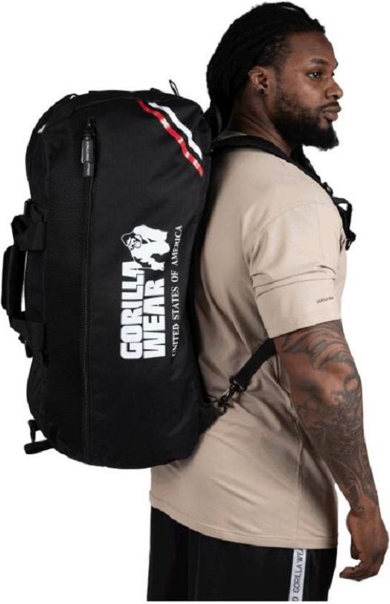 Gorilla Wear Norris Hybride Sporttas/Rugtas - - Zwart