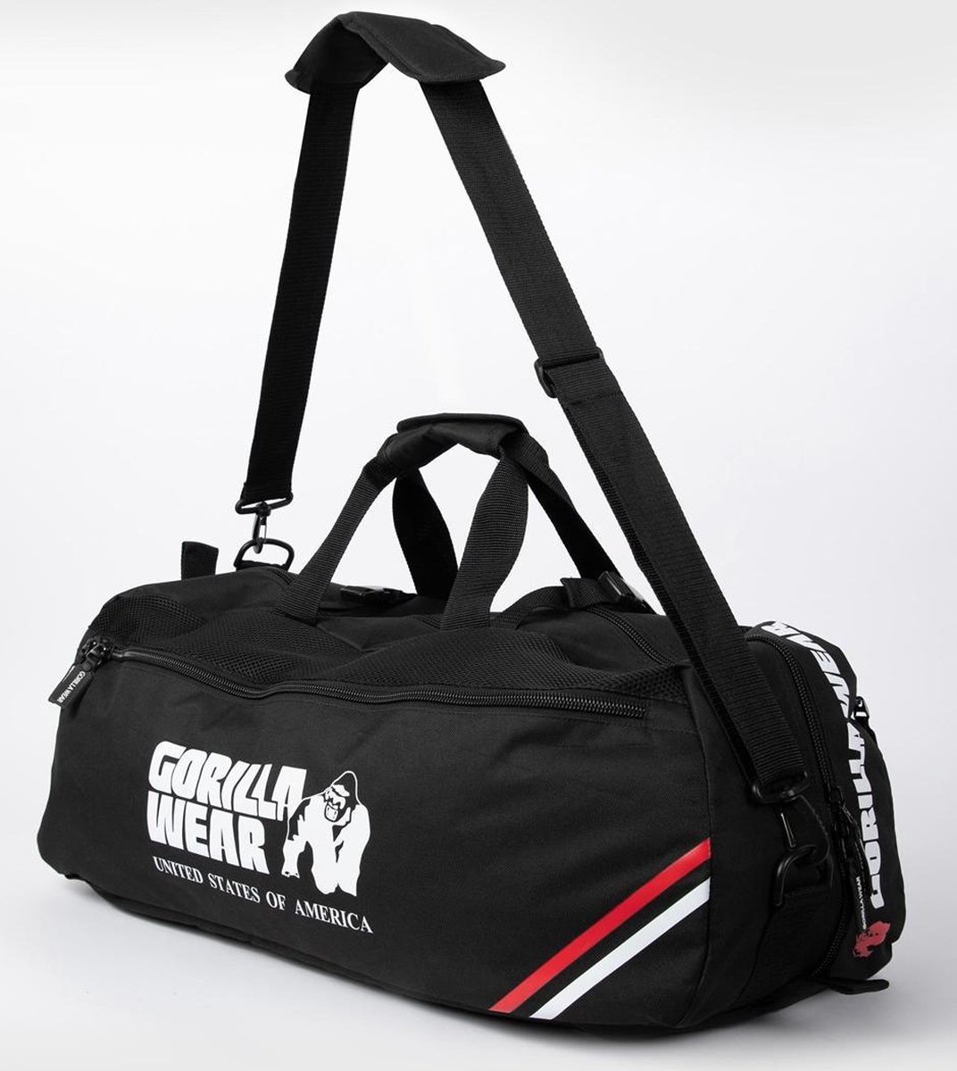 Gorilla Wear Norris Hybride Sporttas/Rugtas - - Zwart