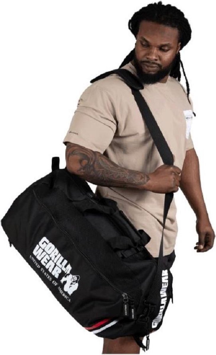 Gorilla Wear Norris Hybride Sporttas/Rugtas - - Zwart