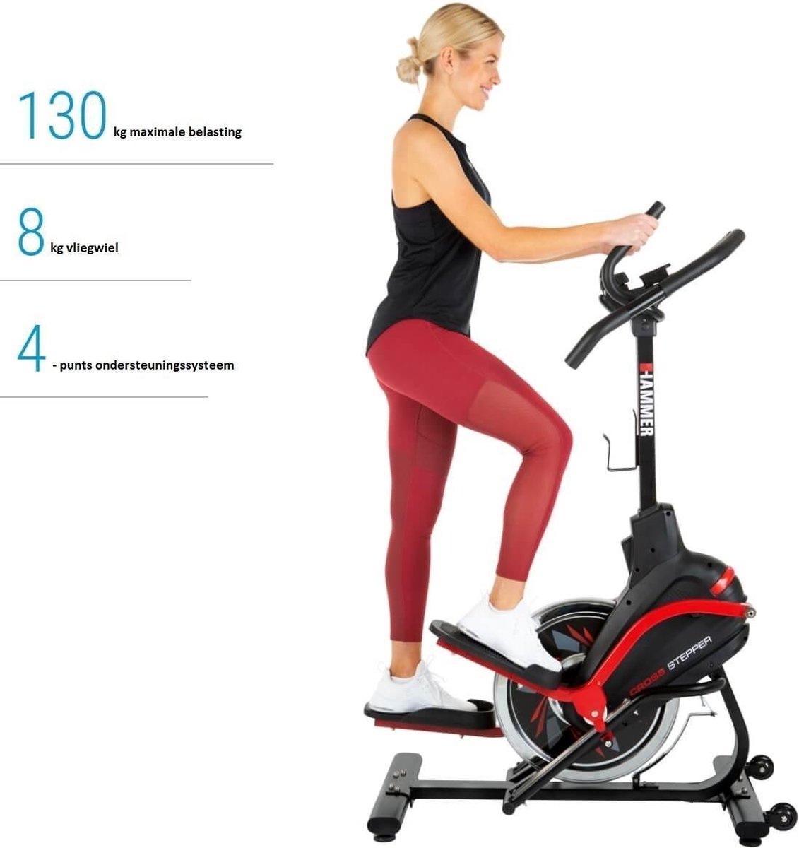 HAMMER Cross Stepper - Crosstrainer en stepper inéén - Rood