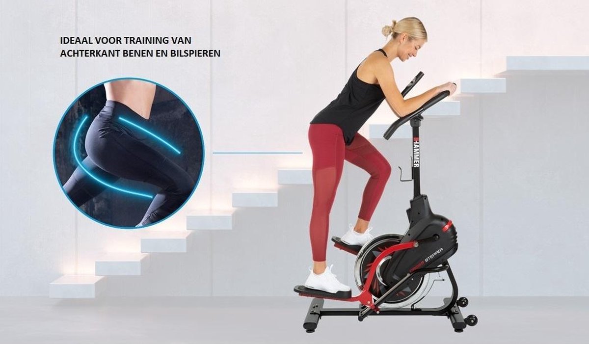 HAMMER Cross Stepper - Crosstrainer en stepper inéén - Rood