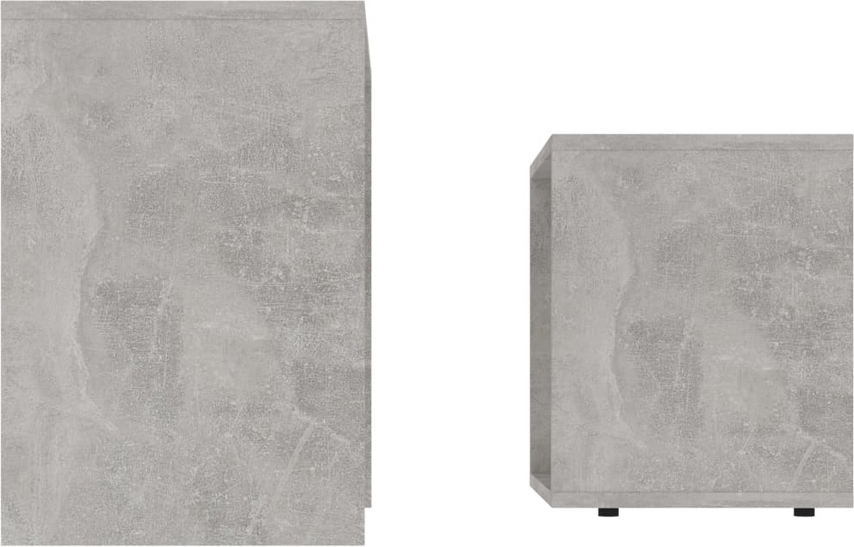 Vidaxl Salontafelset 48x30x45 Cm Spaanplaat Beton - Gris