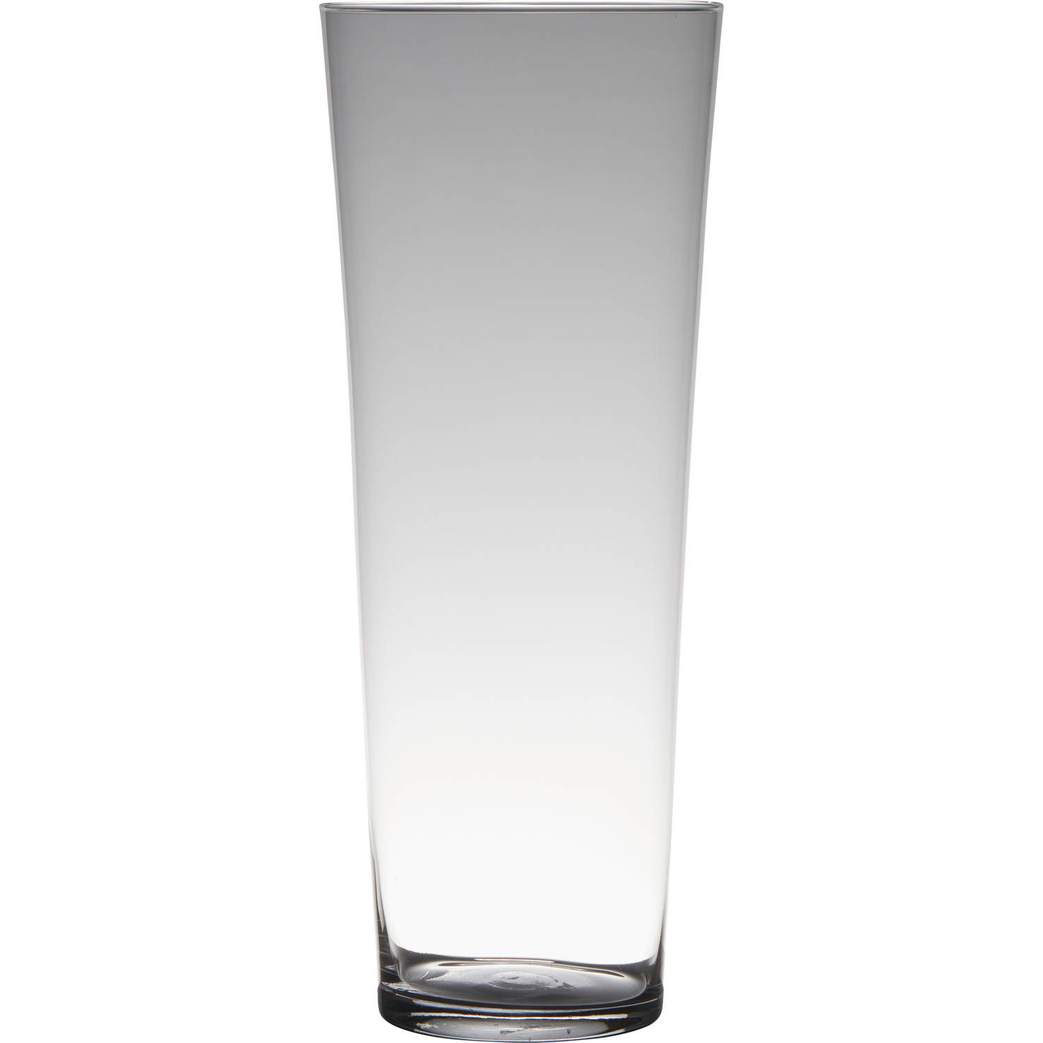 Bellatio Design Transparante Home-basics Conische Vaas/vazen Van Glas 40 X 16.5 Cm - Bloemen/takken/boeketten Vaas Voor Binnen Gebruik