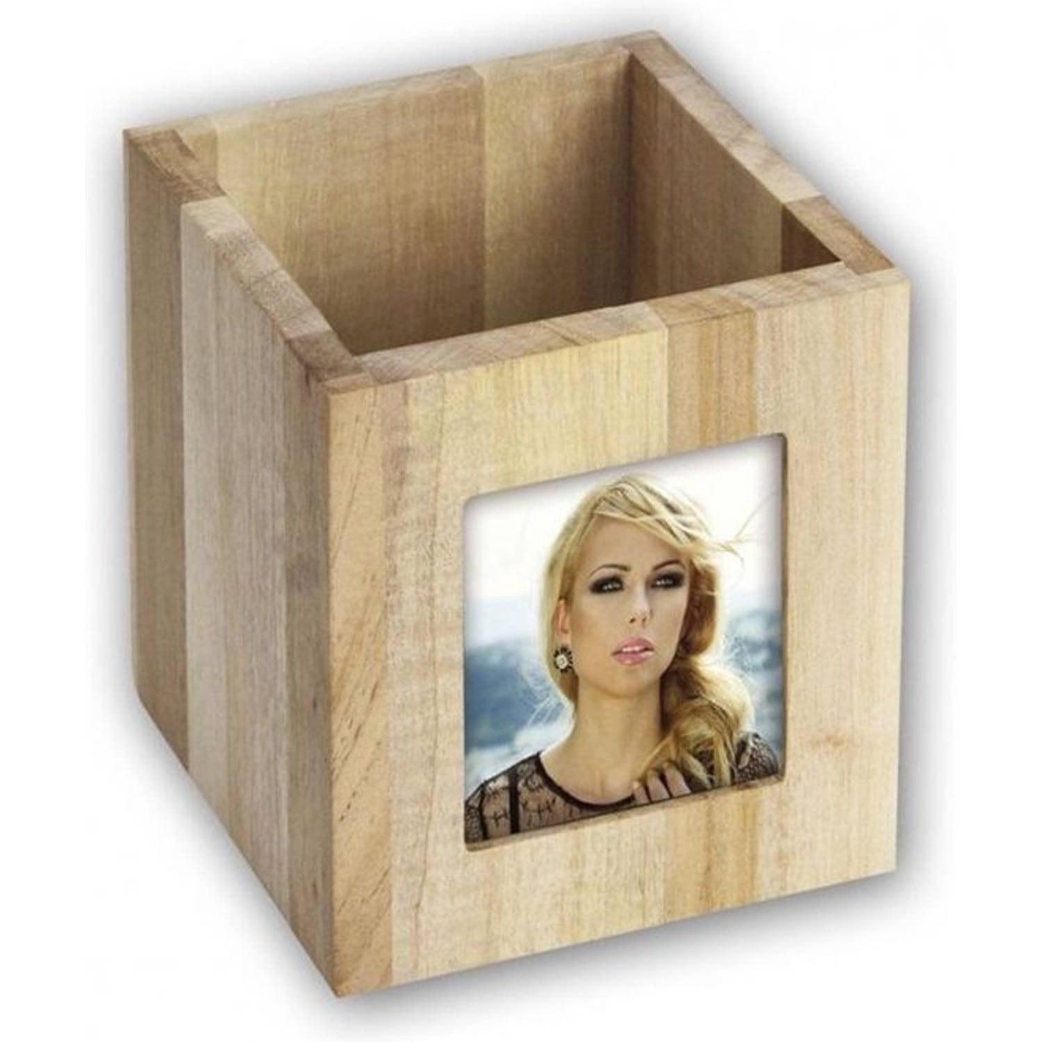 Zep Nara Pennenbox 10x10x11 Hout Voor 1 Foto 6x8 Ss333 - Bruin