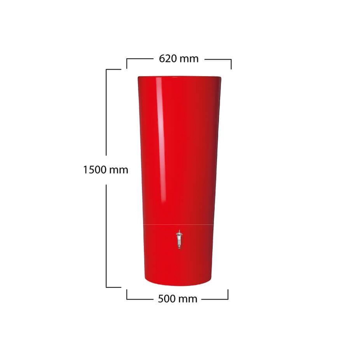 Garantia 2in1 regenton 350 ltr tomato/ - Rood