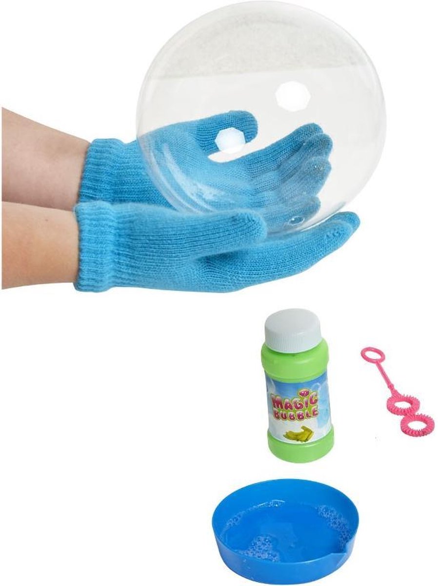 TOM Bellenblaasset Met Handschoen Junior/geel 5-delig - Blauw