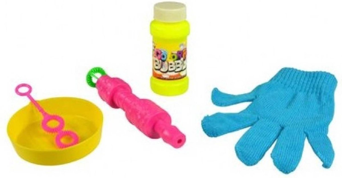 TOM Bellenblaasset Met Handschoen Junior/geel 5-delig - Blauw