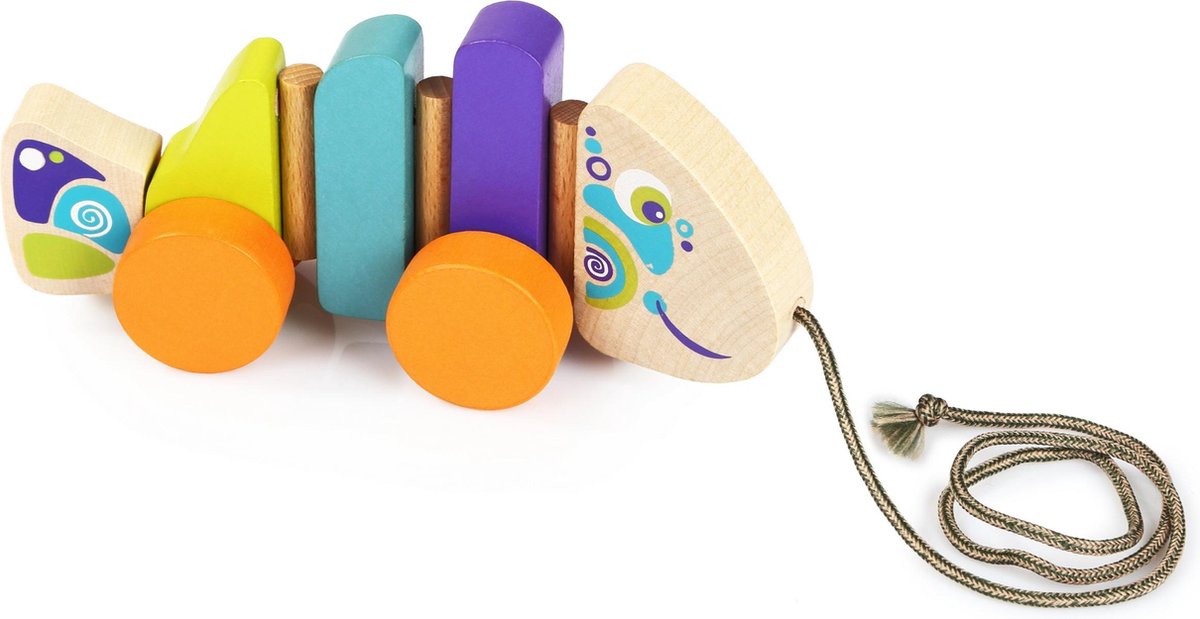 Cubika Houten Trekfiguur Vis