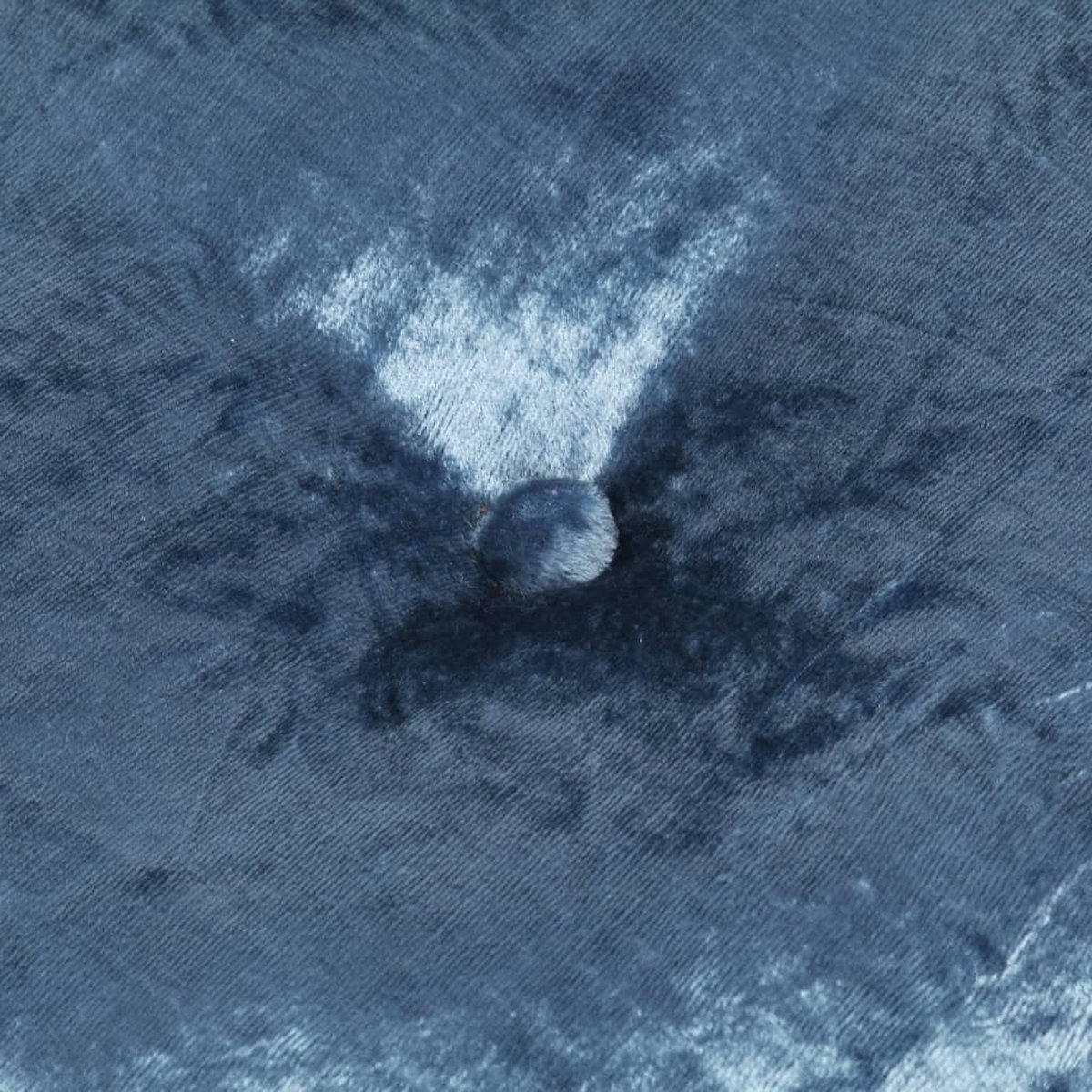 Vidaxl Poef Rond 40x20 Cm Fluweel - Blauw