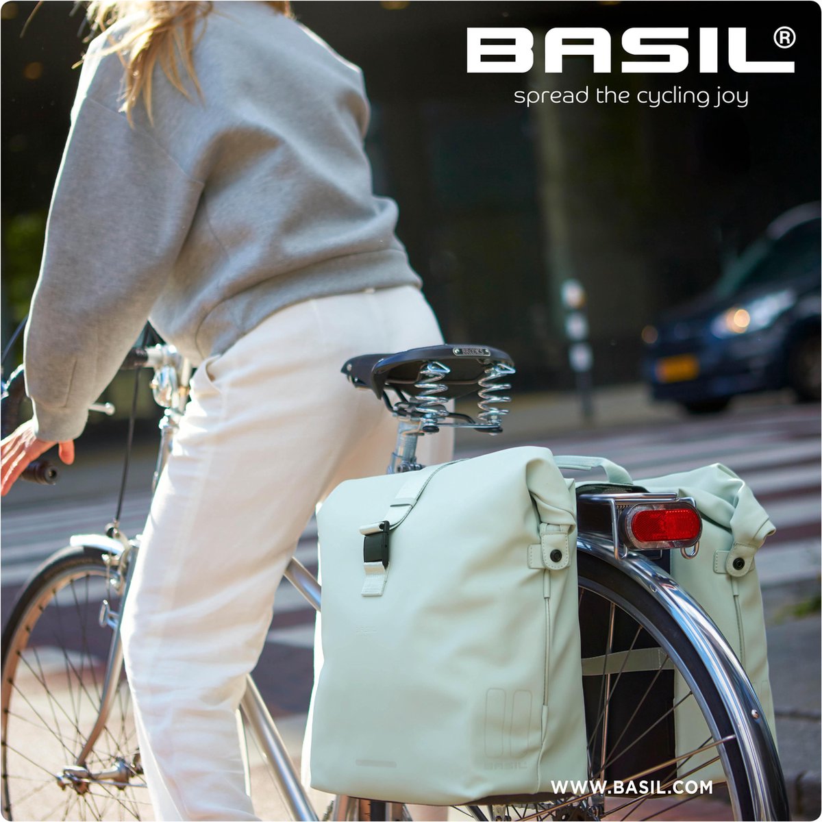Basil Fietstas Dubbel Soho Nordlicht 41 Ltr Polyester Licht - Groen