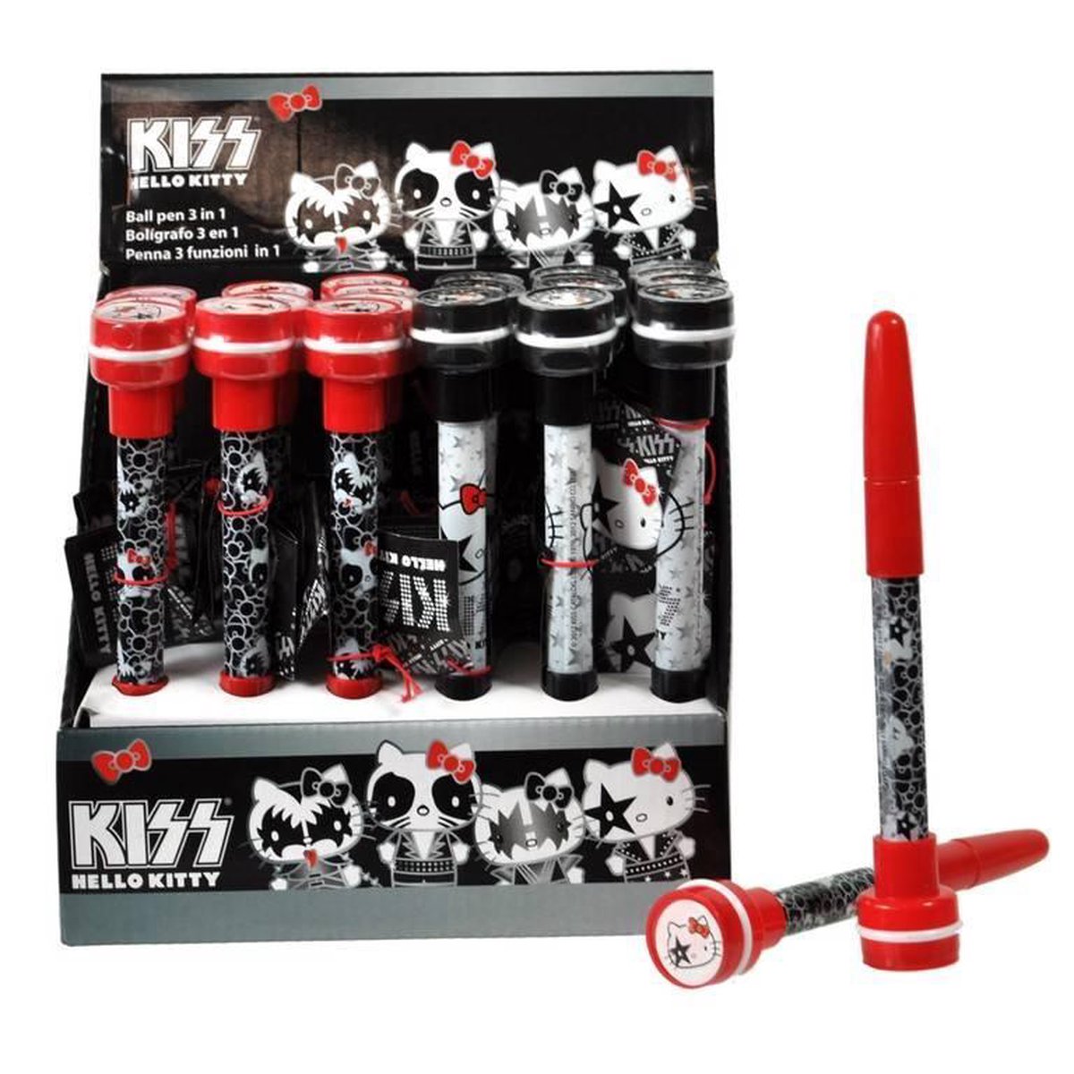 Hello Kitty - 3in1 Pen En Bellenblaas En Stempel (2 Stuks)