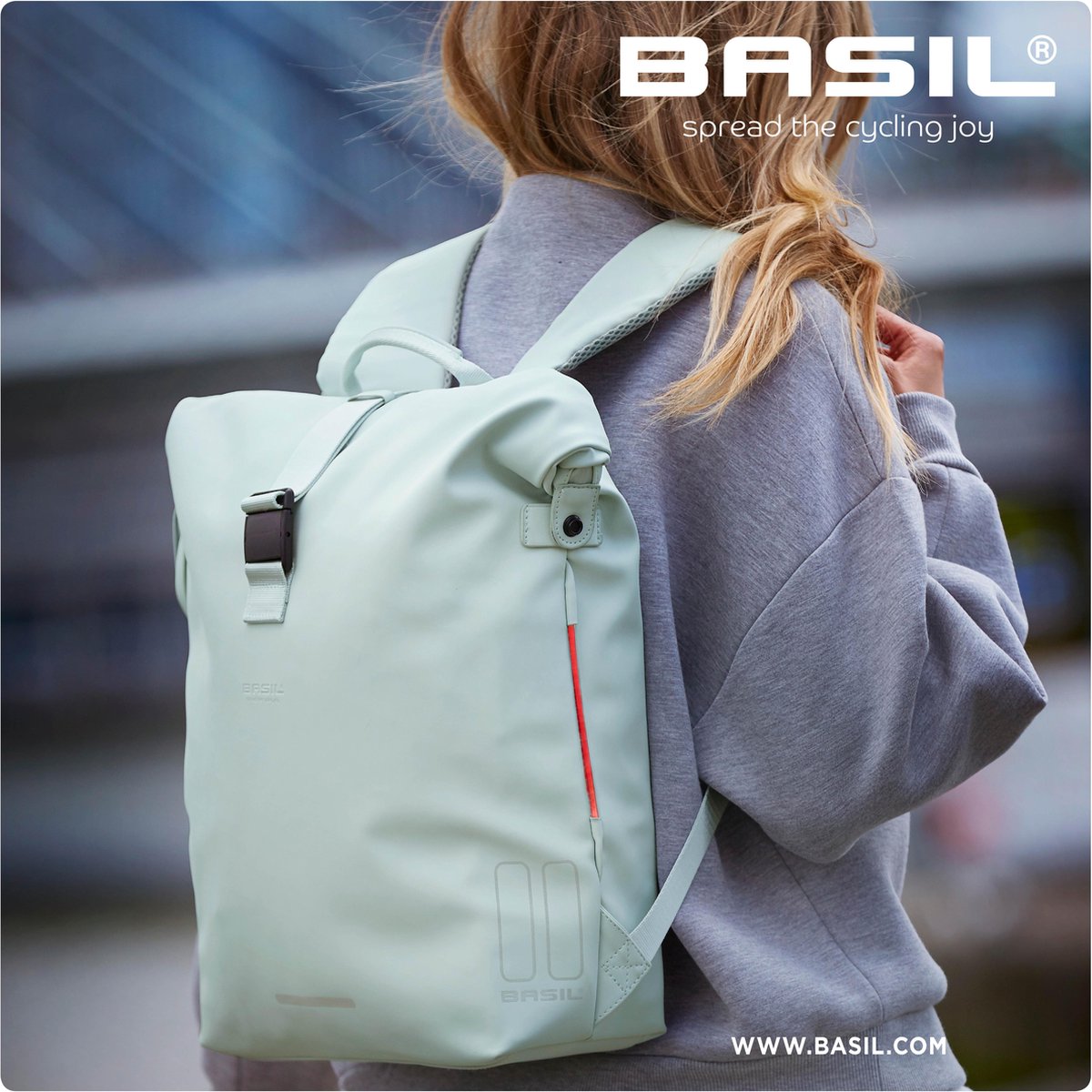 Basil Fietstas Soho Nordlicht 17 L Polyester/neopreen Licht - Groen