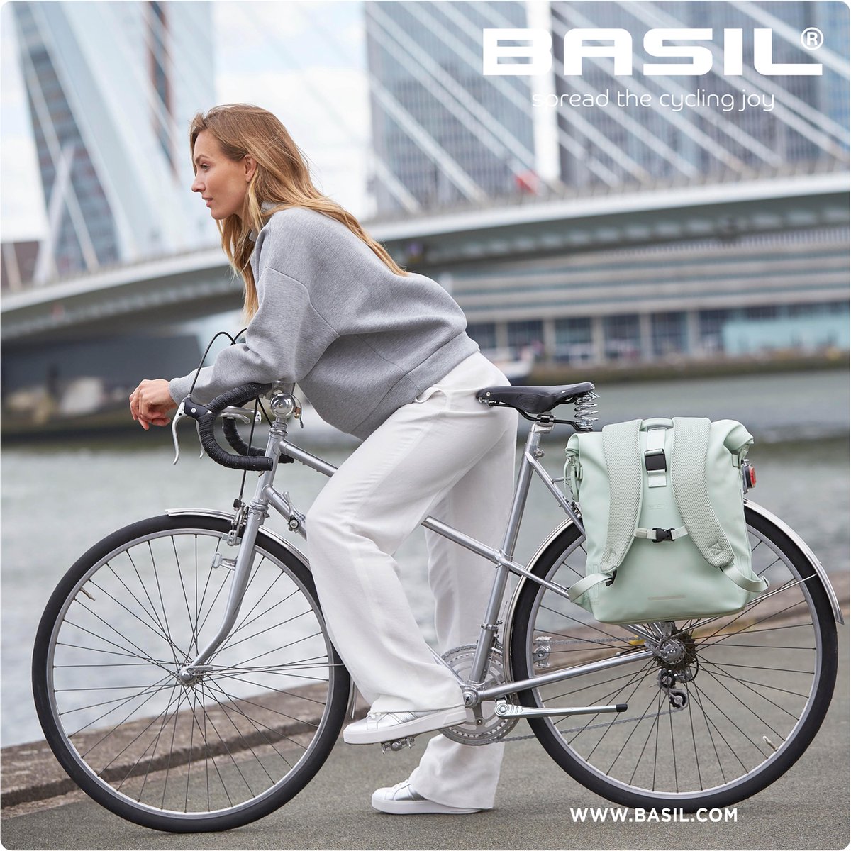 Basil Fietstas Soho Nordlicht 17 L Polyester/neopreen Licht - Groen