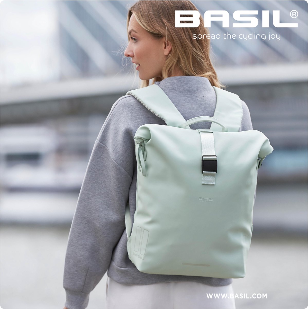 Basil Fietstas Soho Nordlicht 17 L Polyester/neopreen Licht - Groen