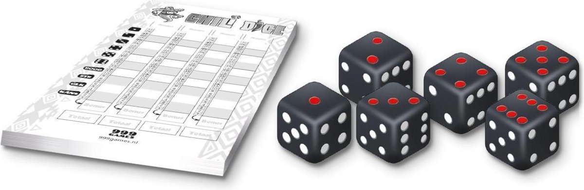 999Games Chili Dice - Zwart
