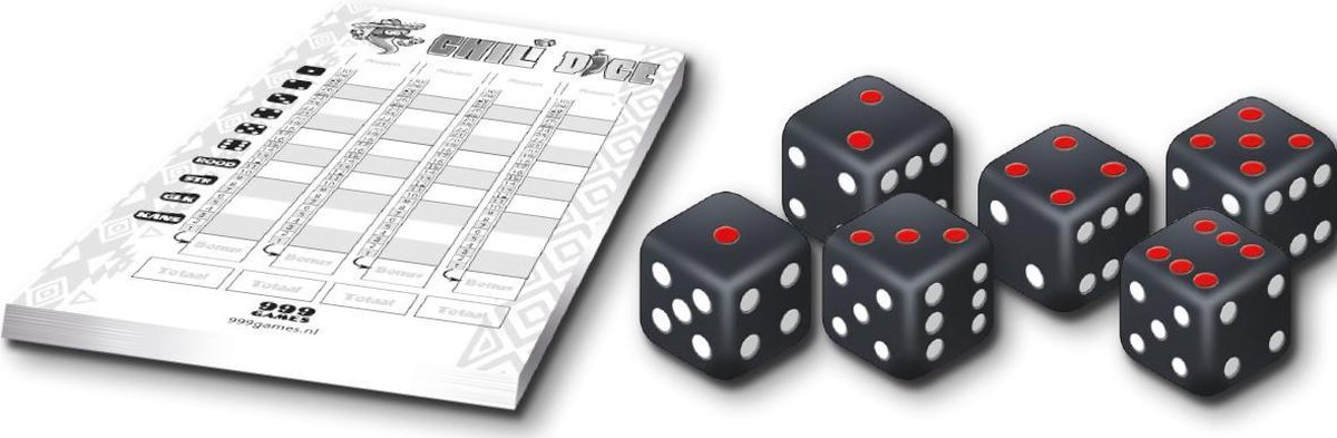 999Games Chili Dice - Zwart