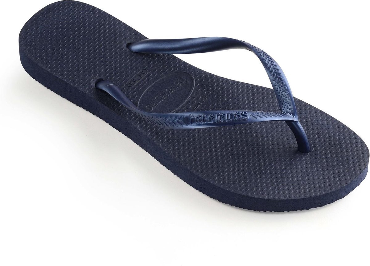 Havaianas Slippers Slim M&#233;tallic Femme by - Blauw