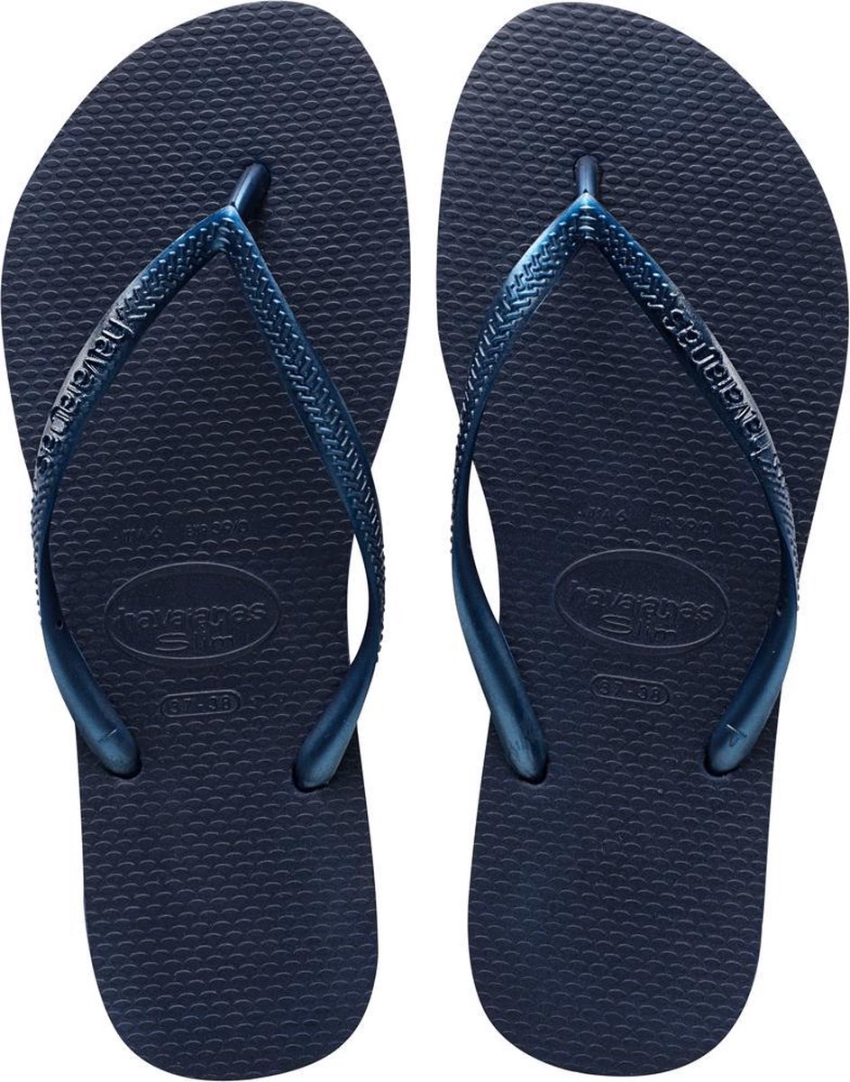 Havaianas Slippers Slim M&#233;tallic Femme by - Blauw