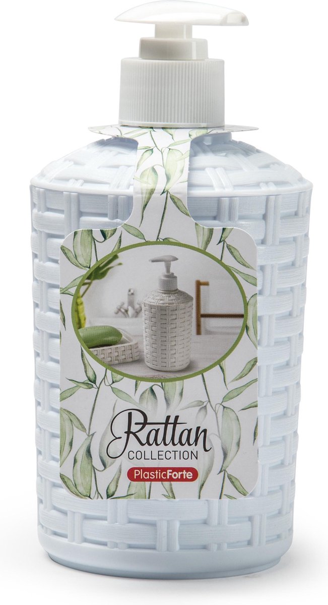 Forte Plastics 2x Zeep Pompjes Geweven - 16 Cm - Zeeppompjes/zeepdispensers - Badkamer, Toilet En Keuken - Wit