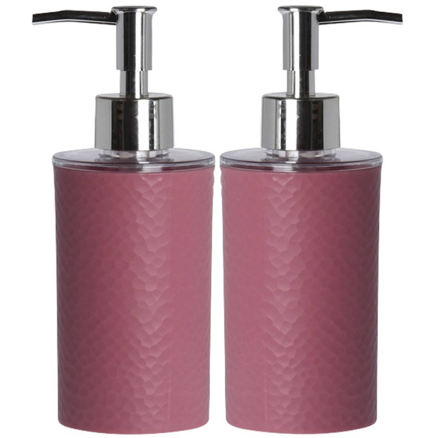 2x Oud Zeeppompjes 18 Cm - 300 Ml - Voor In Badkamer En Toilet - Badkameraccessoires - Zeeppompjes Navulbaar - Roze