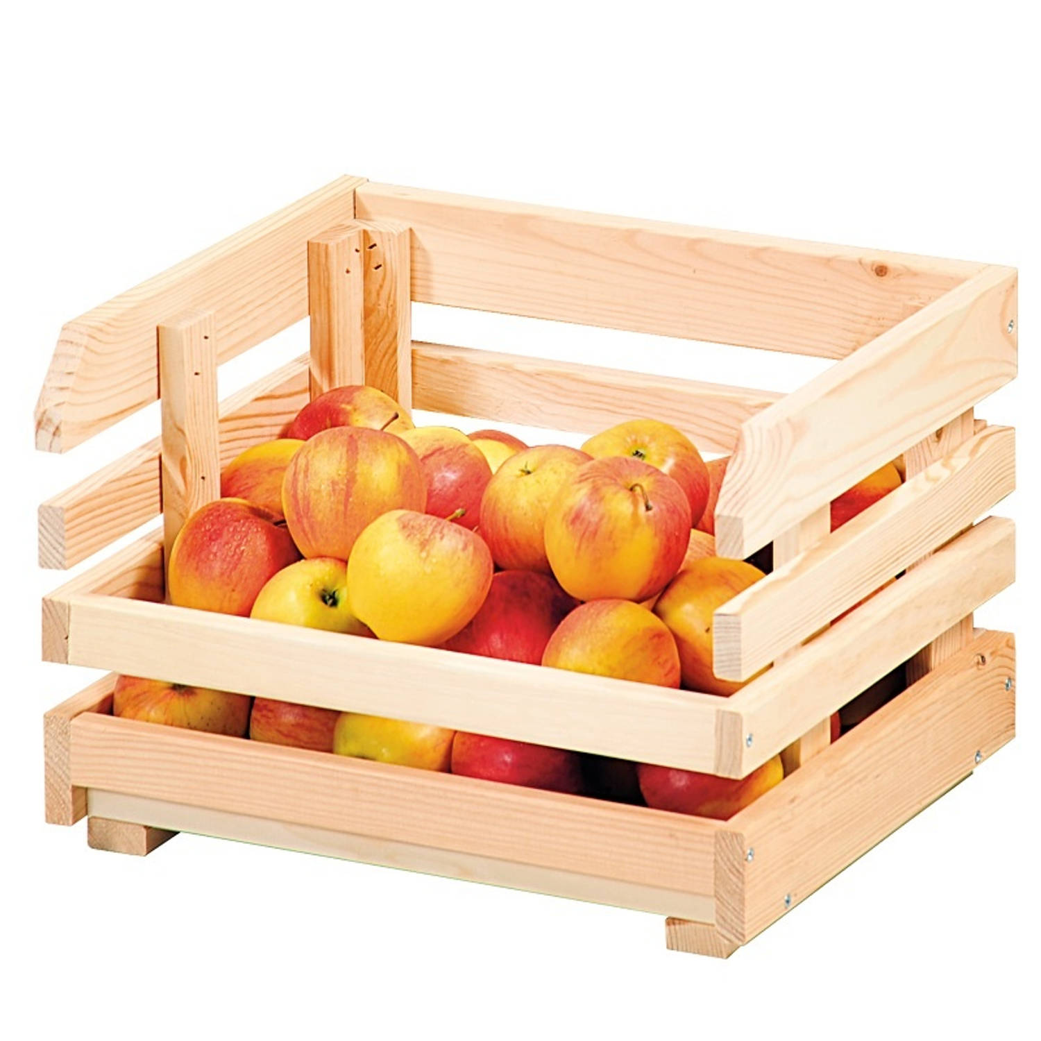 Decopatent Fsc® Houten Aardappel- Fruit Opslag Krat Van Dennenhout Stapelbaar