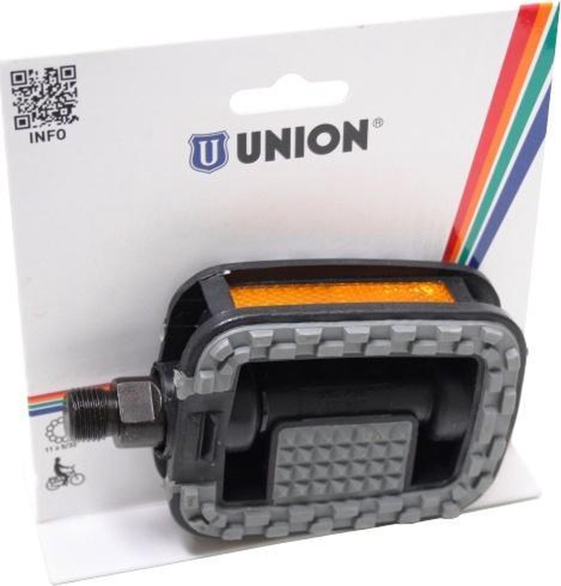 Union Platformpedaal Stadsfiets Sp-807 9/16 Inch Per Set - Zwart