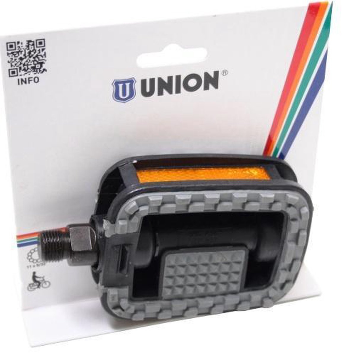 Union Platformpedaal Stadsfiets Sp-807 9/16 Inch Per Set - Zwart