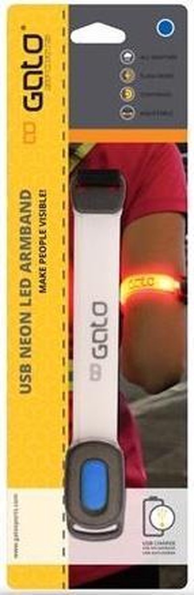 Gato Piri Sport Reflectiearmband Neon Led Polyester One-size - Blauw