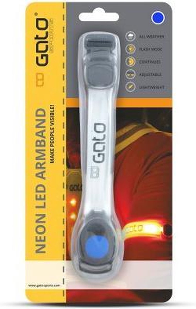 Gato Piri Sport Reflectiearmband Neon Led Polyester One-size - Blauw