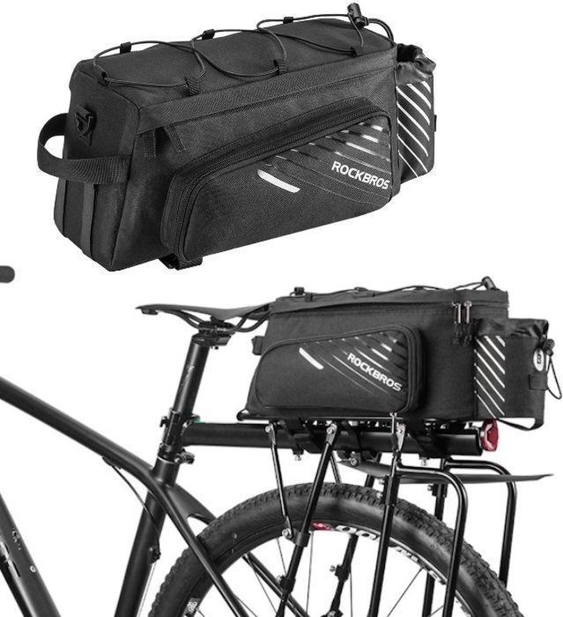 Decopatent Fiets Bagagedragertas Met Regenhoes - 13l Bagage Drager Fietstas -