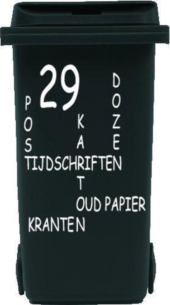 Rosami Decoratiestickers Sticker Voor Papier Kliko Container Met Huisnummer Rosami 1 Stuks Kleur: Zie Omschrijving